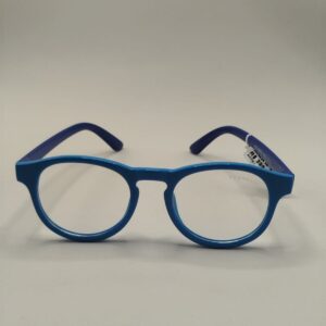 Armação Oval Infantil Azul, C/ Arte Azul Escuro Liso. Rf. 5204 580483A 4418 129 C3
