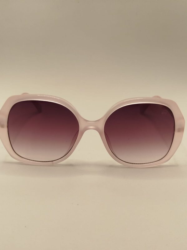Óculos Solar Liso Requadrado Rosa Claro Arte Aço Acetato Médio Ref.3211642820