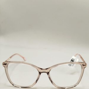 Armação Acetato Transparente Rosê Arte Rosa Detalhe Ouro