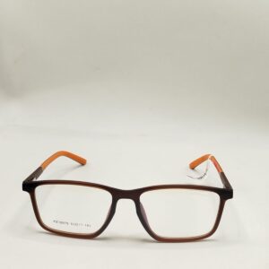 Armação Acetato Quadrado Médio Fosco Marron Com Laranja