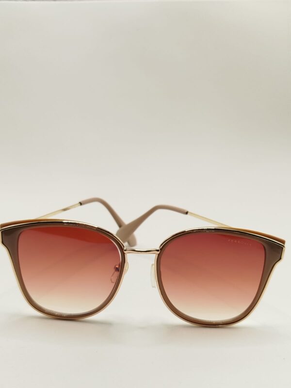 Óculos Solar Quadrado Aço Com Arte Nude Creme Com Acetato Marron Ref.2202642495