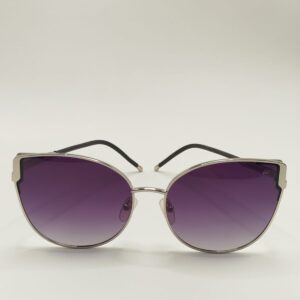 Óculos Solar Aço Prata Gatinho Com Arte Acetato Ref. 1206436224