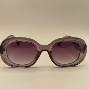 Óculos Solar Cromado Cinza Acetato Liso Todo Largo Ref.312642824