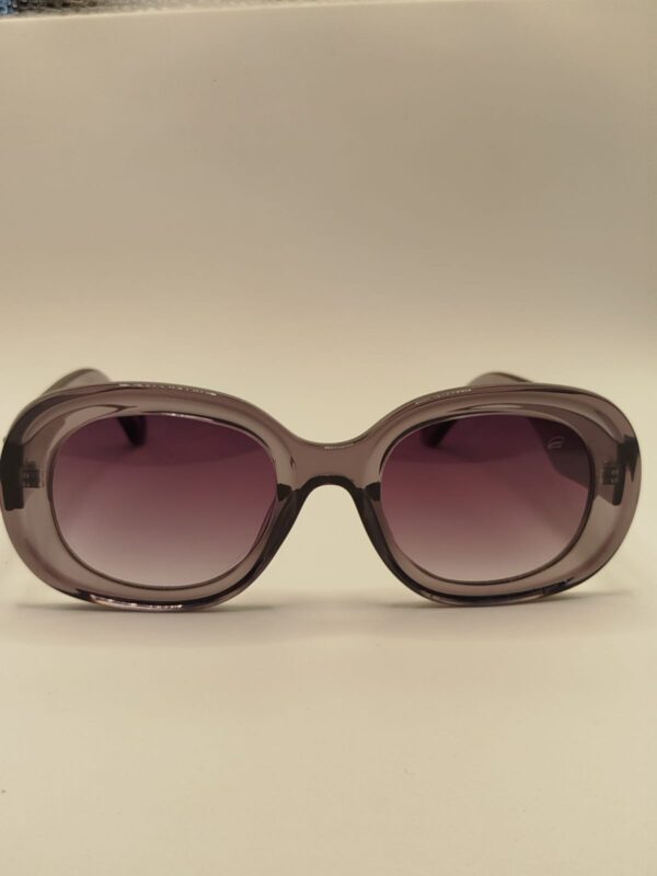 Óculos Solar Cromado Cinza Acetato Liso Todo Largo Ref.312642824