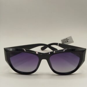 Óculos Solar Gatinho Preto Liso Com Arte Xadres Fosco Ref.5204283574