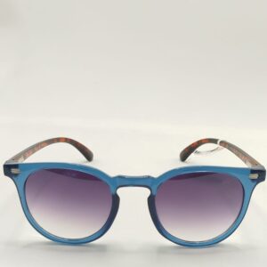 Óculos Solar Acetato Liso Azul Com Arte Rajado Unissex Ref.4203571051