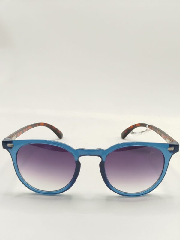 Óculos Solar Acetato Liso Azul Com Arte Rajado Unissex Ref.4203571051
