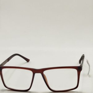 Armação Acetato Fosco Marrom Transparente Com Placa Na Arte. RF. 2208 642565 5518 140