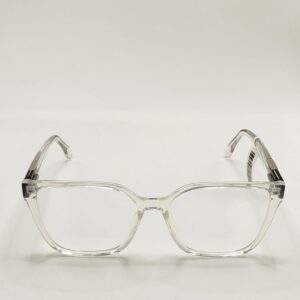 Armação Acetato Liso Branco Quadrado Com Arte Detalhe Placa Preta Grande Ref.12106424655417140