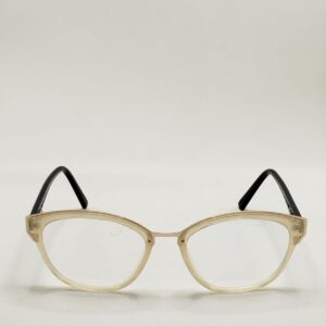 Armação Acetato Gatinho Nude com Arte Preta Liso Ref.12118500125218140