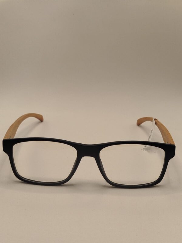 Armação Acetato Fosco Preto Com Arte Madeirado Largo Masculino, RF. BR22208 C2 5418140