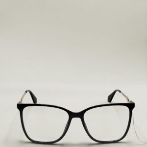 Armação Acetato Quadrado Preto Liso Arte ZigZag Aço Branco Ref.02076422785317140