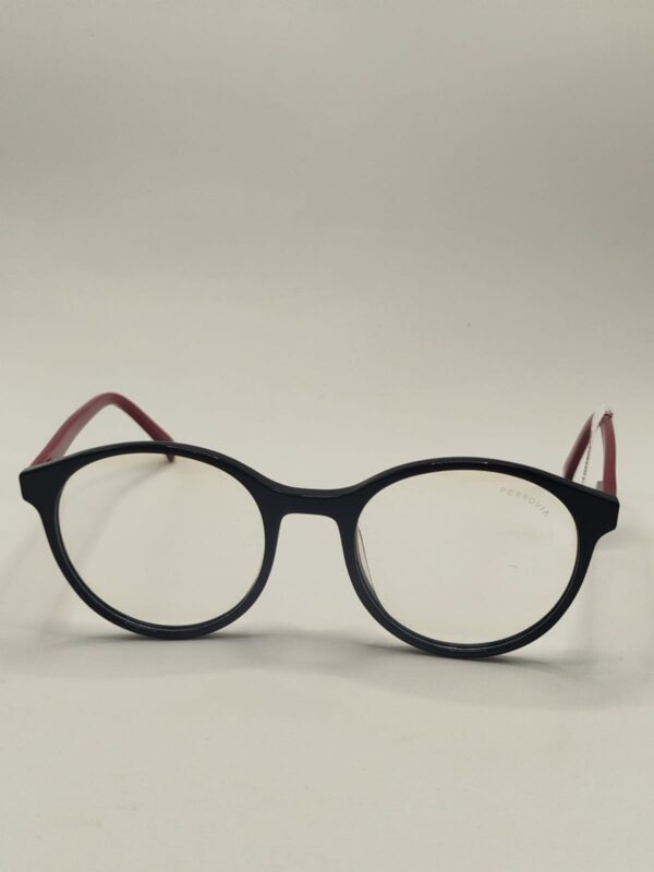 Armação Acetato Liso Preto com Arte Vermelha Oval. RF. 3207 642725A 4920 140