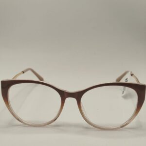 Armação Acetato Nude Com Transparente Liso Com Arte Dourada Metal. Rf 5204 580482A 5318 150 C7