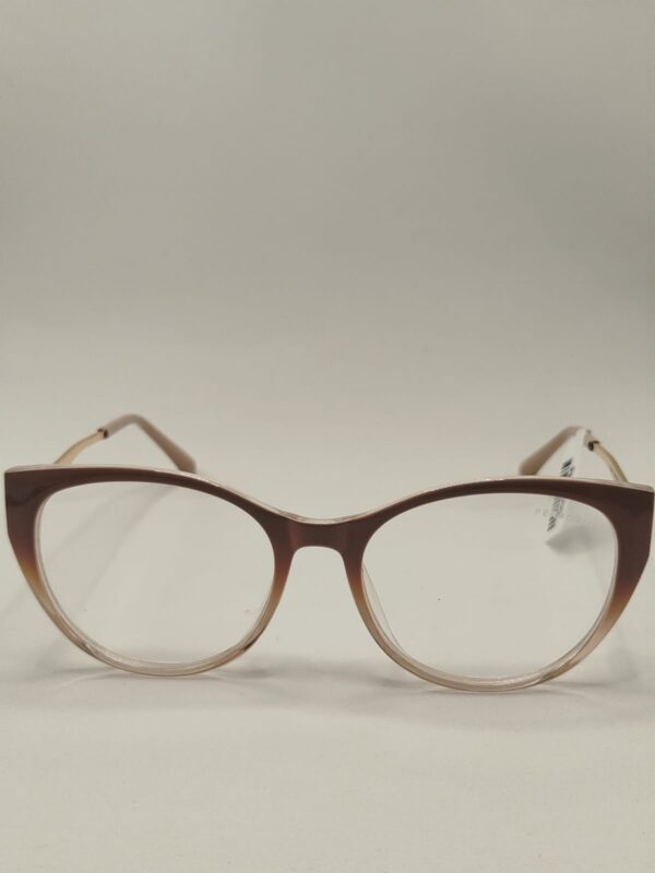Armação Acetato Nude Com Transparente Liso Com Arte Dourada Metal. Rf 5204 580482A 5318 150 C7