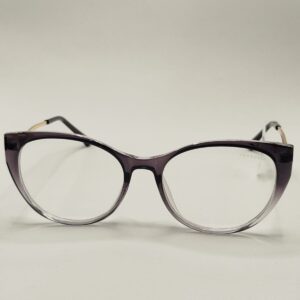 Armação Acetato Cinza Liso Com Arte Dourada Metal Ref.52045804482A5318150C2