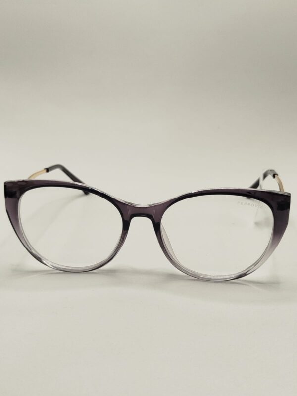 Armação Acetato Cinza Liso Com Arte Dourada Metal Ref.52045804482A5318150C2