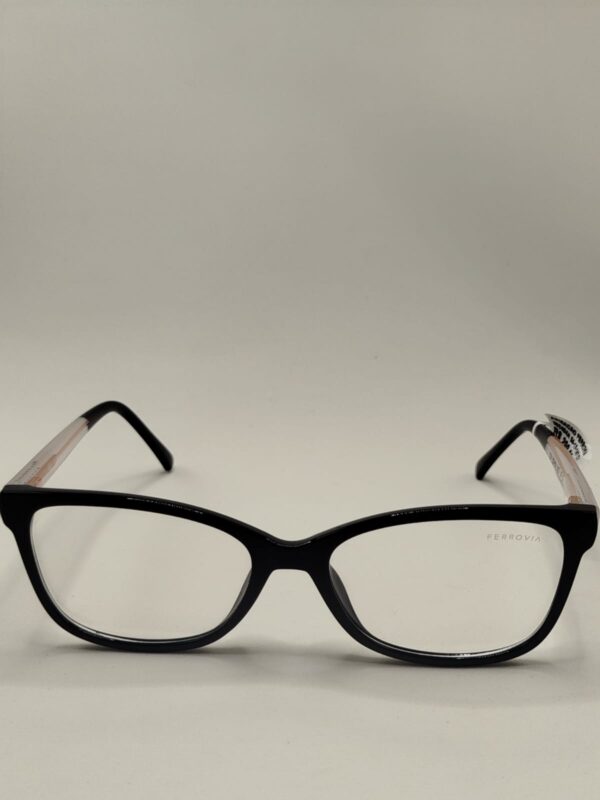 Armação Acetato Quadrado Preto Liso Com Arte Transparente