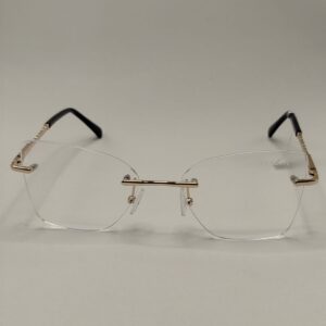 Armação Parafusada Gatinho Ouro com Acetato Preta. Rf. 5207 580525 5417 140 c1