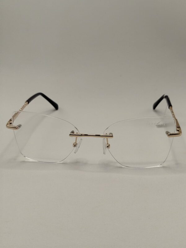 Armação Parafusada Gatinho Ouro com Acetato Preta. Rf. 5207 580525 5417 140 c1