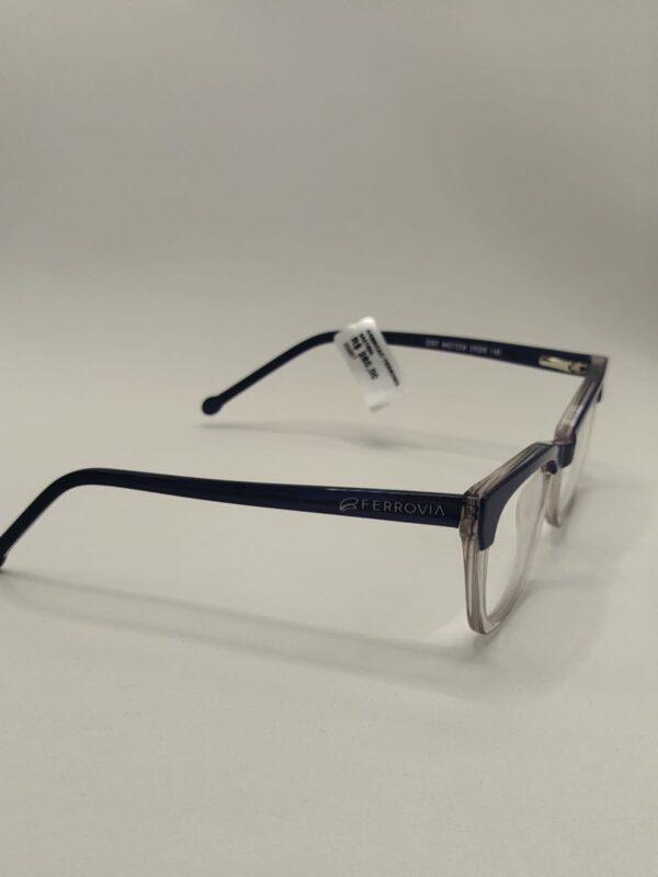 Armação Acetato Liso Quadrado Azul Com Transparente Média Ref.3207642722A5120140