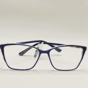ARMAÇÃO  ACETATO QUADRADO LISO AZUL MARINHO GATINHO COM PLACA NA LATERAL REF.521158578A5317142C3