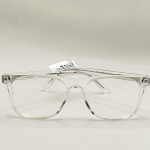 ARMAÇÃO  ACETATO QUADRADA TRANSPARENTE GROSSO COM DETALHE FERROVIA UNISSEX REF 5209 5805465320 143 C2