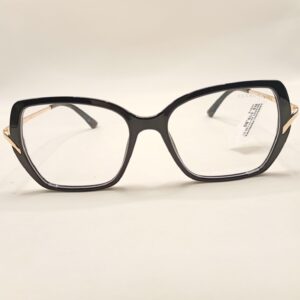 Armação ACETATO PRETO LISO QUADRADA (G) COM DETALHE METAL PRATA REF. 5204580475A5417140C1