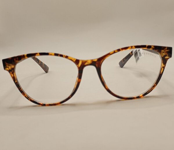 Armação ACETATO RAJADA PRETO COM MARRON LISA COM PLACA NA ARTE REF. 52095805515118140C3