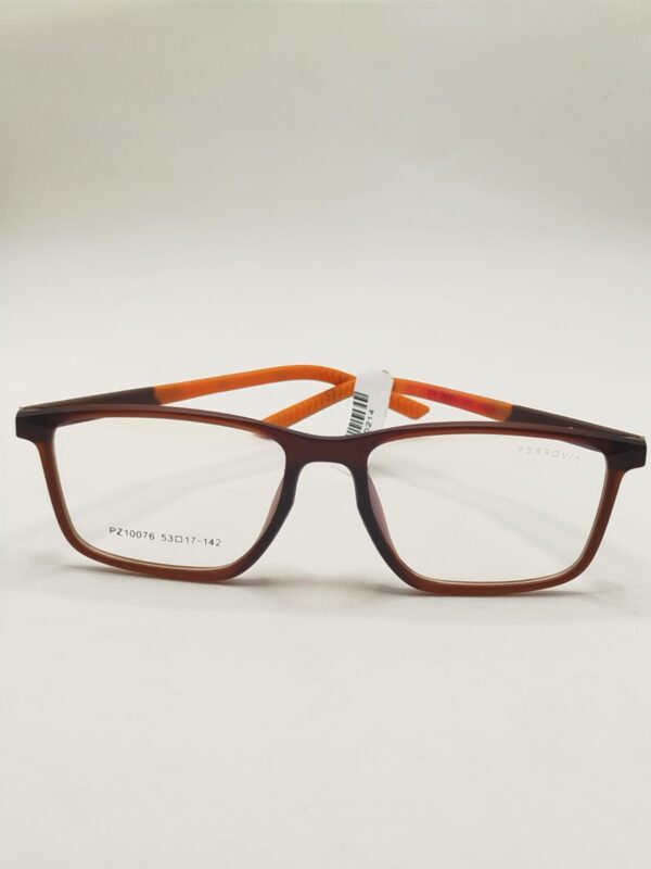 Armação ACETATO FOSCO PEQUENO QUADRADO COM ASTE LARANJA (M) FERROVIA, REF: 5908580548A5317142C3