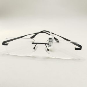 Armação PARAFUSADA MASCULINA FOSCO PRETO COM AZUL DETALHE COM PLACA AZUL, REF: 52085805225517140C4