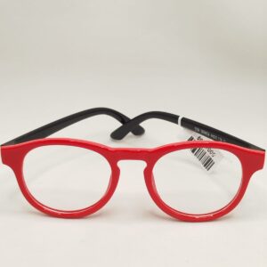 Armação INFANTIL OVAL UNISEX VERMELHO COM ARTE PRETA FERROVIA, REF: 5204580483A4418129C1