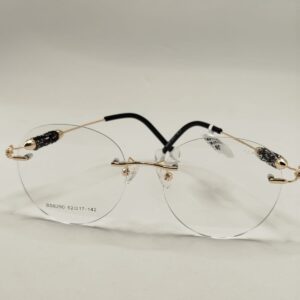 Armação PARAFUSADA OVAL COM A ARTE ACETATO COM PEDRAS PRETA COM DOURADO, REF: 5211580593A5217142C2 (cópia)