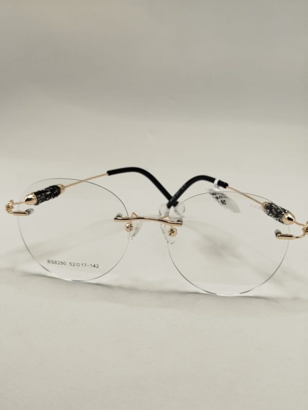 Armação PARAFUSADA OVAL COM A ARTE ACETATO COM PEDRAS PRETA COM DOURADO, REF: 5211580593A5217142C2 (cópia)
